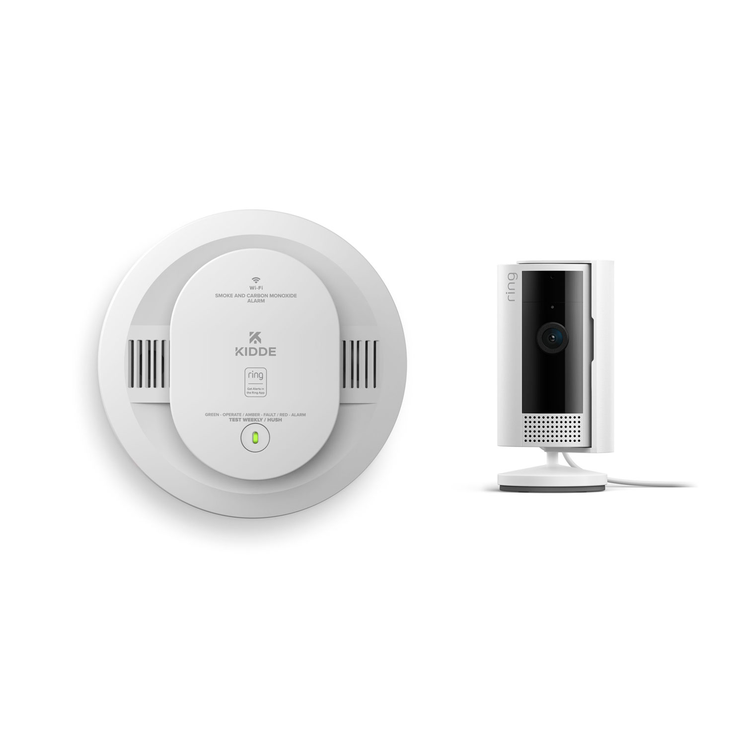 kidde batteri-smart røg- og kuliltealarm indendørs kamera 2. generation
