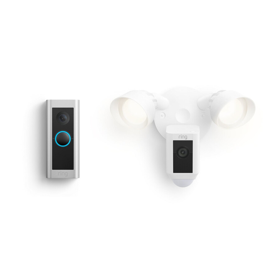 kabelbaseret dørklokke pro video doorbell pro 2 floodlight cam wired plus-pakke