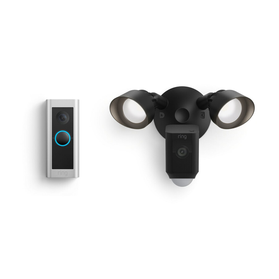 kabelbaseret dørklokke pro video doorbell pro 2 floodlight cam wired plus-pakke