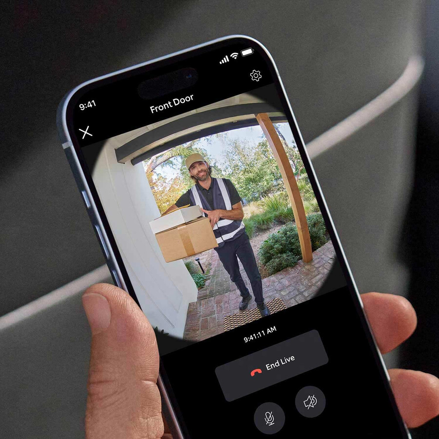 batteridrevet dørklokke spotlight cam plus
